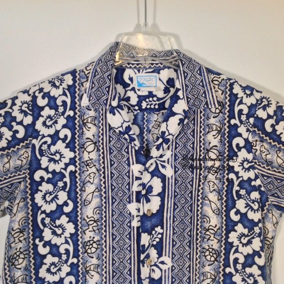 Vintage Pride of Hawaii Shirt Mens Large Barkcloth - Picture 2 of 5